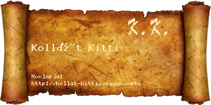 Kollát Kitti névjegykártya