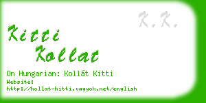 kitti kollat business card